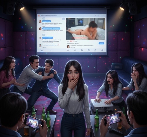 男友帶我參加聚會，結果螢幕投影出他跟別人的性o影片...