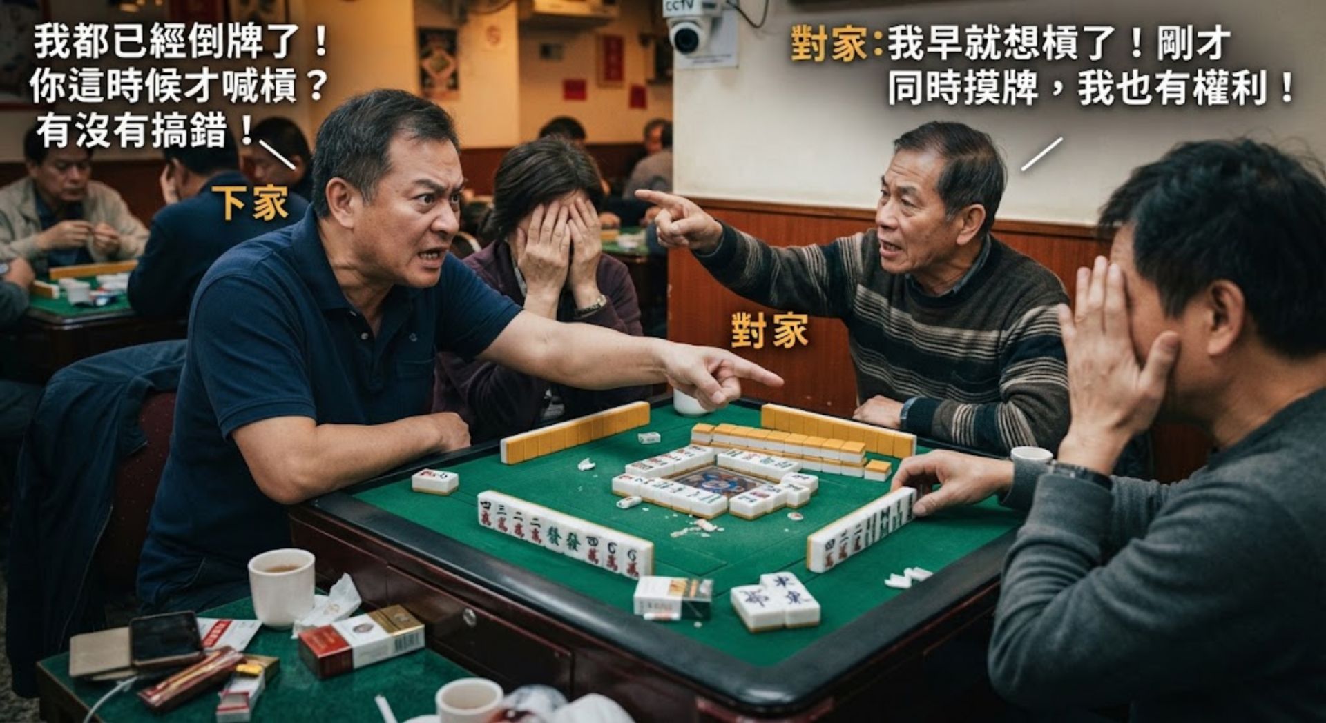 打麻將遇到這種裝死又賴皮的咖,真的是氣到理智線全斷!